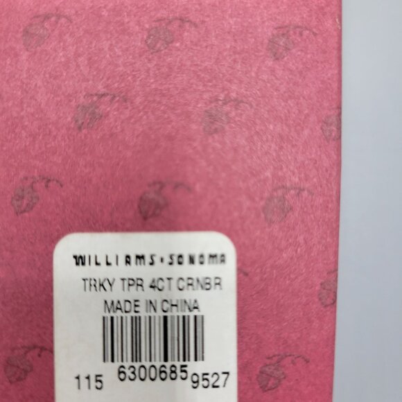 Set Of 4 Williams Sonoma Cranberry Glass Turkey Taper Candle Holder Thanksgiving - Picture 3 of 16